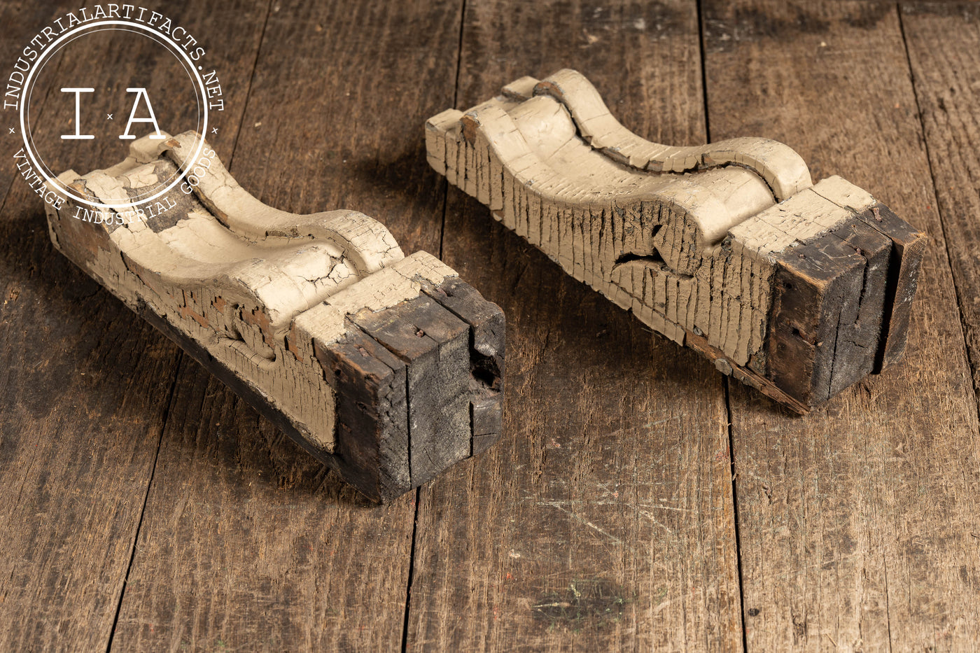 Pair of Antique Wooden Architectural Corbels