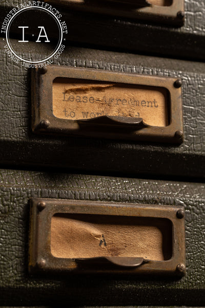 c. 1930 Document Sorting Cabinet in Olive Green