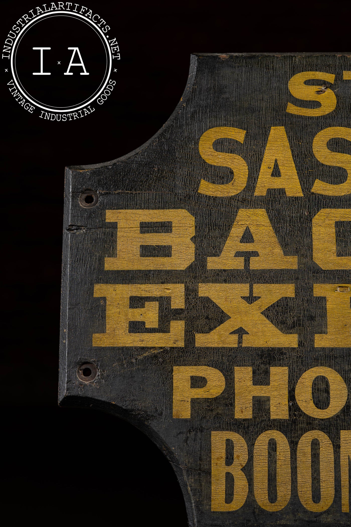 Antique "Baggage Express" Hand-Painted Wooden Sign