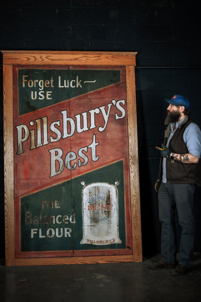 Antique Pillsbury’s Best Painted Tin Trade Sign