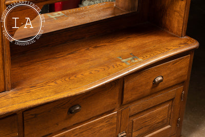 Antique Farmhouse Oak Hutch