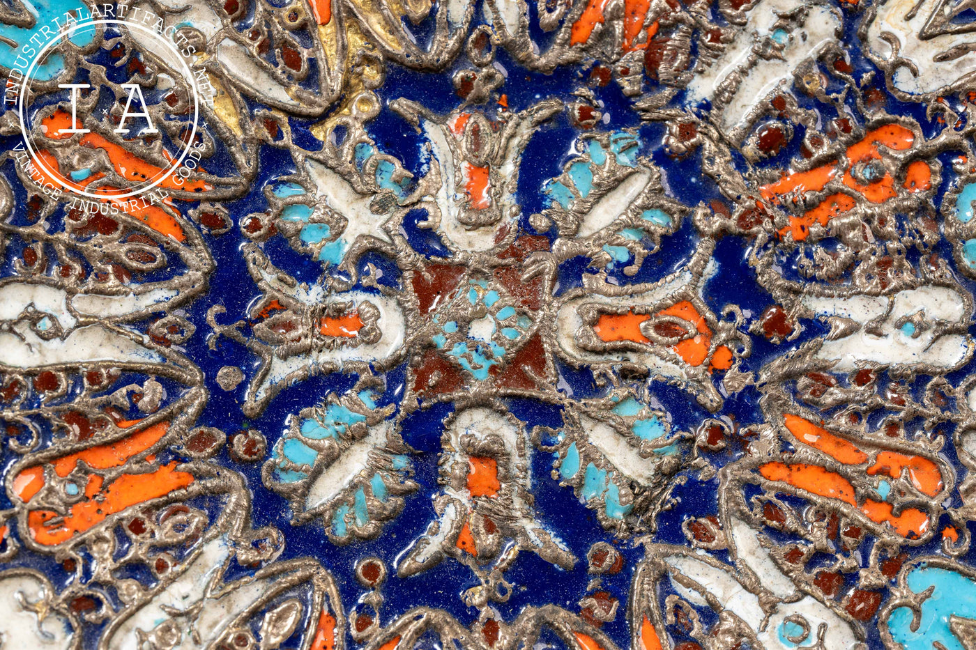 Vintage Cloisonné Enamel Hanging Plate