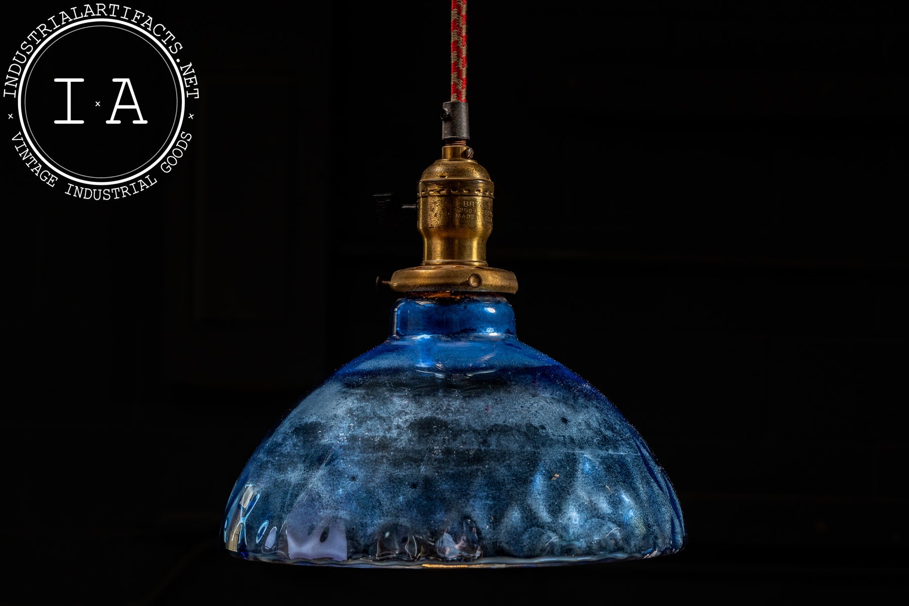 Antique Mercury Glass Pendant Lamp – Industrial Artifacts