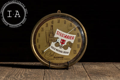 Vintage Stegmaier Beer Round Advertising Thermometer
