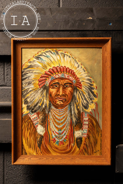 Chief Joseph | Framed Oil on Canvas Painting