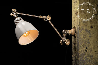 Antique Articulated Industrial Lamp
