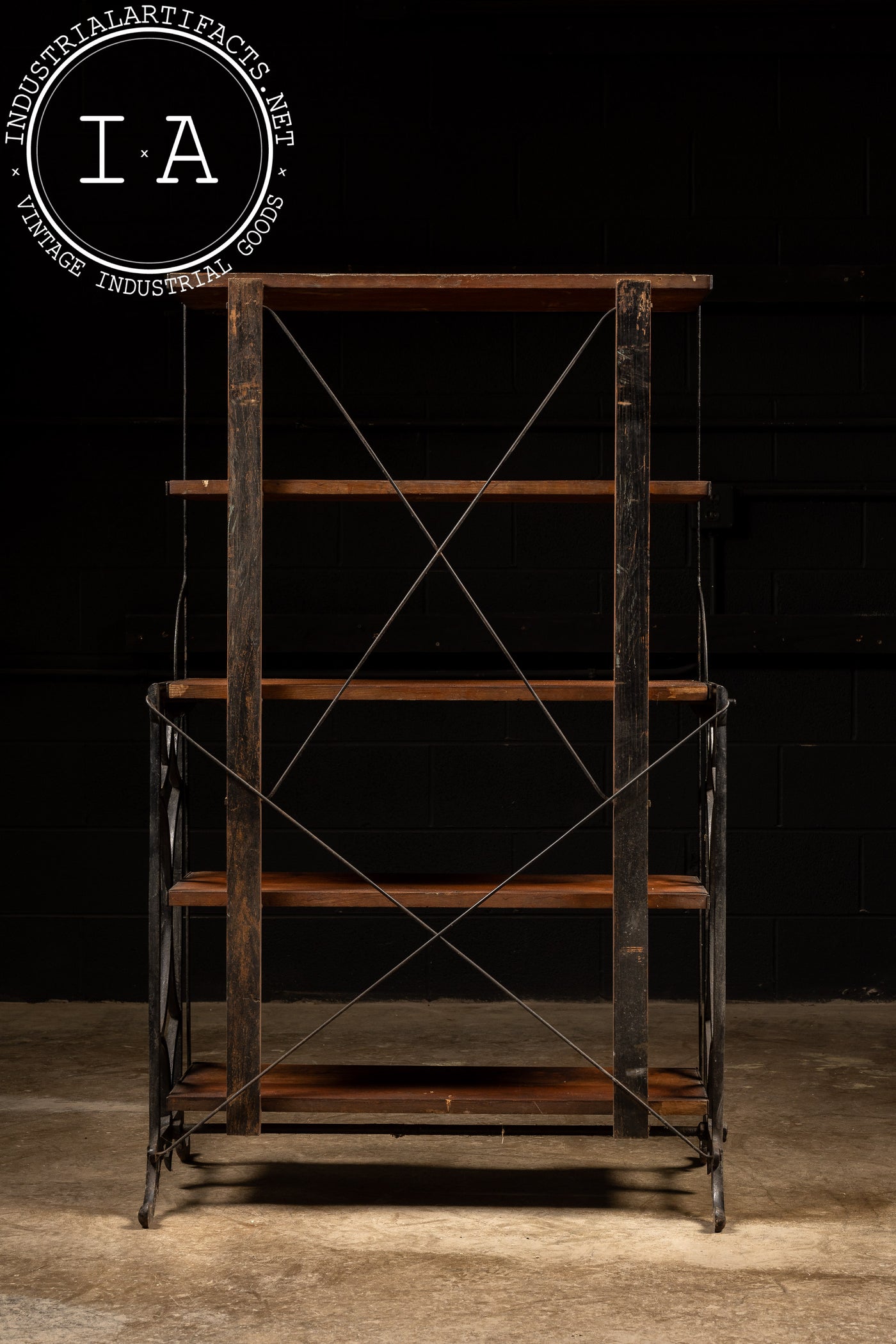 Antique Baker's Folding Rack and Table