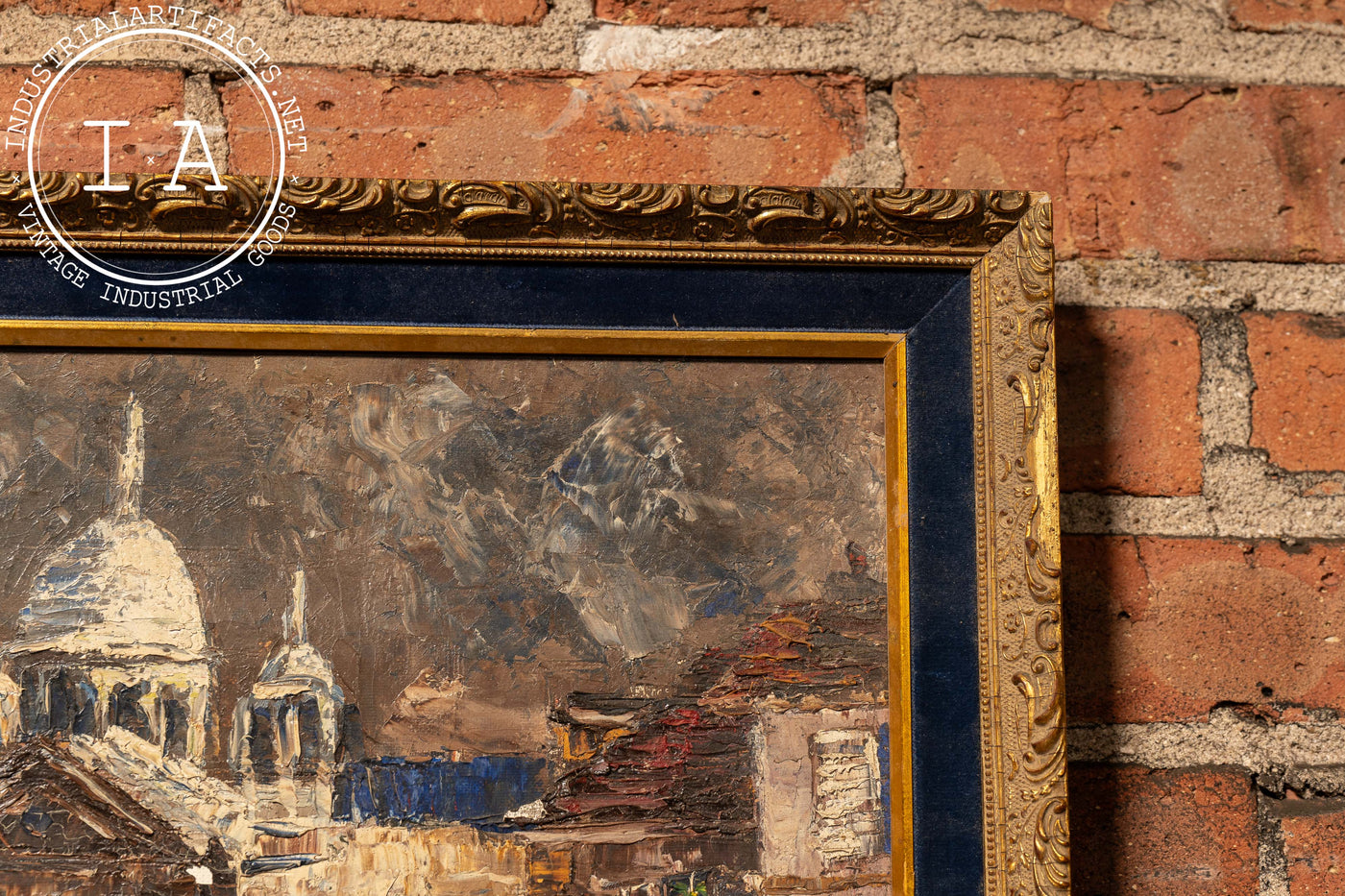 Rainy Cityscape | Framed Savic Oil Painting
