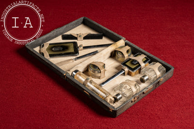 c. 1930s Art Deco 9-Piece Vanity Kit in Travel Case