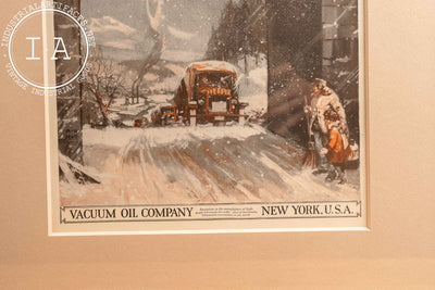 1920 Vacuum Oil Co Framed Ad