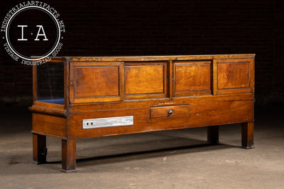 Antique Quartersawn Oak "Peerless" Brand Display Case by Jac. Lederer