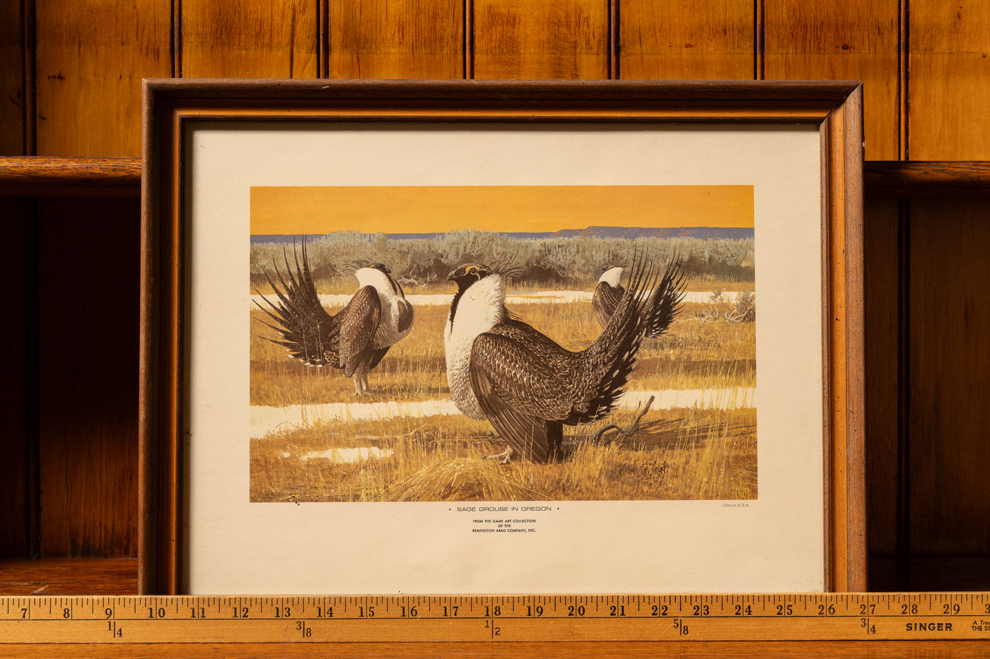 Remington Arms "Sage Grouse in Oregon" Game Art Collection Framed Litho