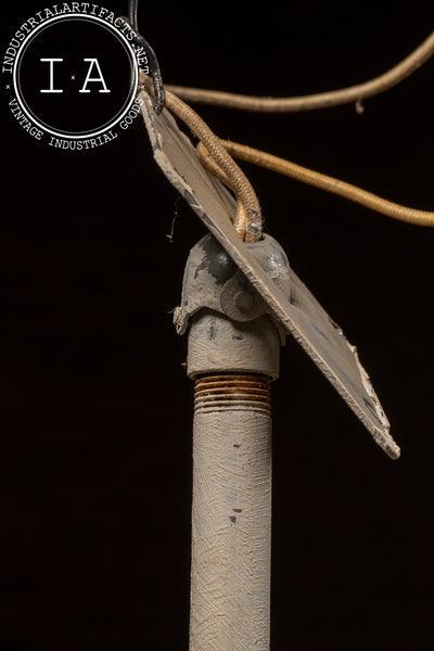 Vintage Industrial Holophane Ceiling Mount Light