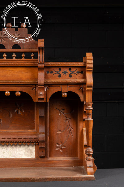 Early 20th Century Eastlake Oak Organ Topper