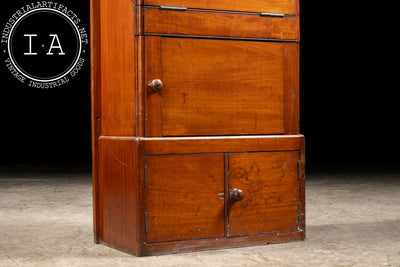 Early 20th Century Mahogany Ship Dresser and Wash Basin