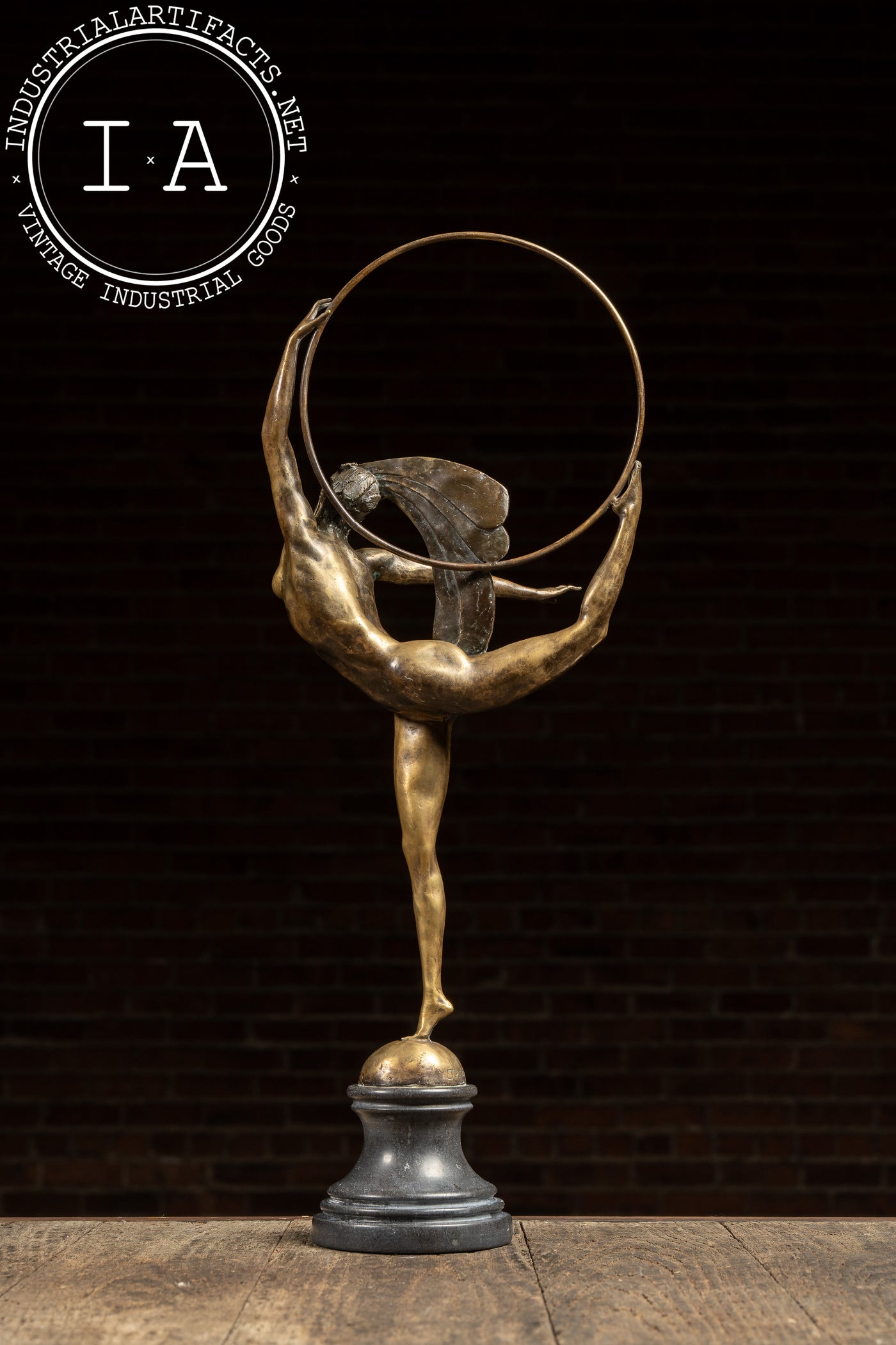 Hoop Dancer With Headress | J. P. Morante Bronze Sculpture, Signed