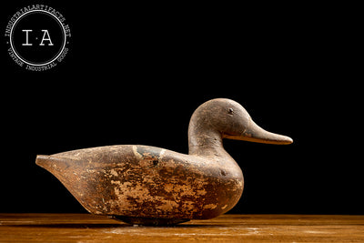 Antique Hand Carved Wooden Duck Decoy