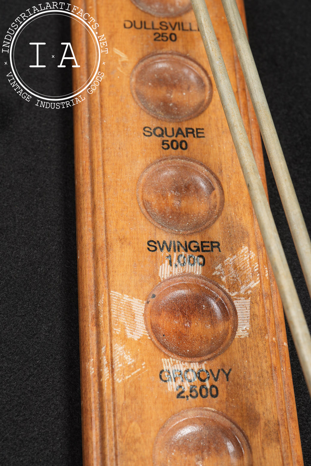 Mid-Century Wooden "Shoot the Moon"-Style Tabletop Dexterity Game