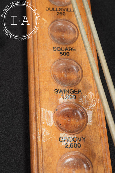 Mid-Century Wooden "Shoot the Moon"-Style Tabletop Dexterity Game