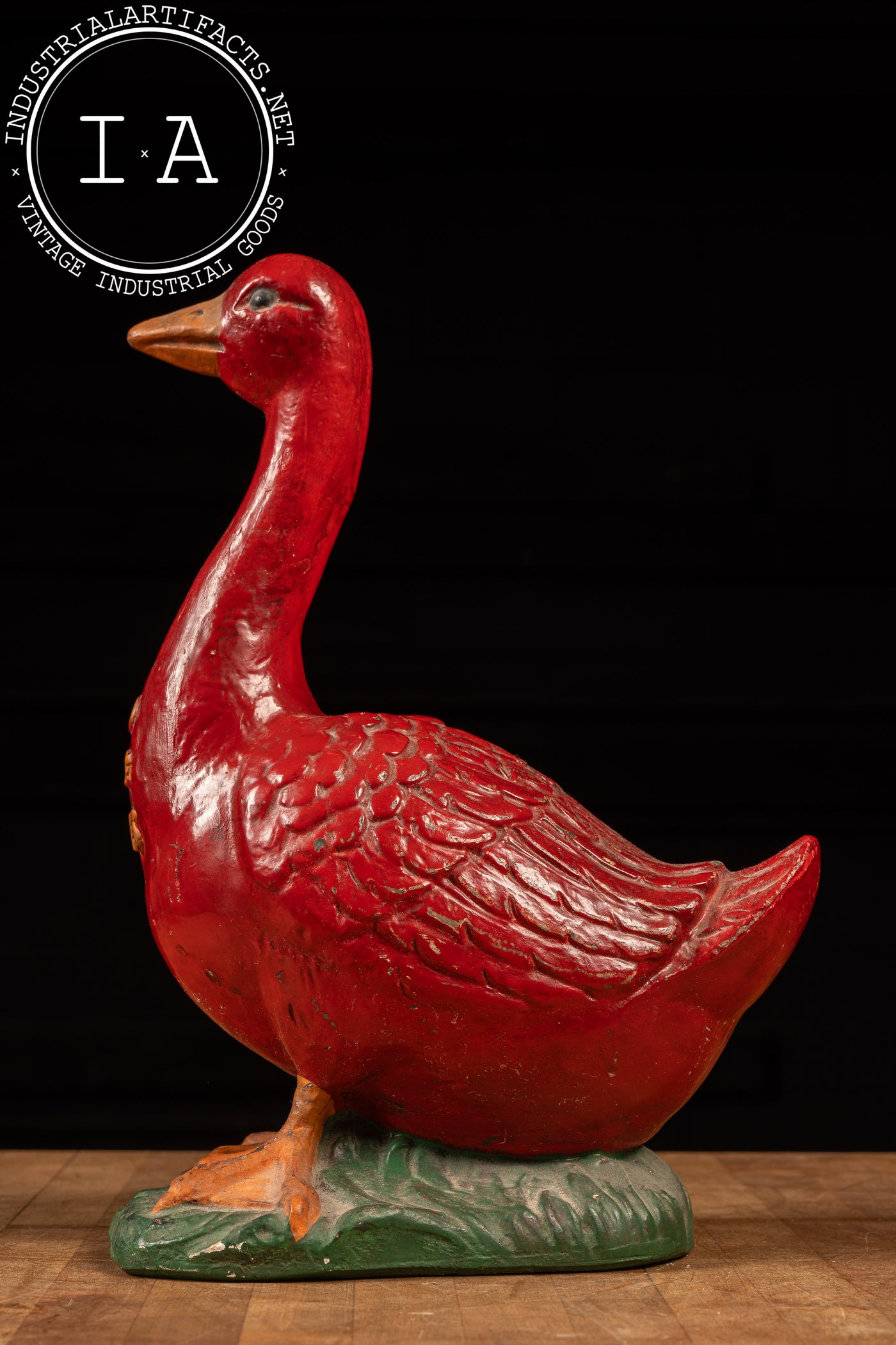 Antique Red Goose Shoes Advertising Statue