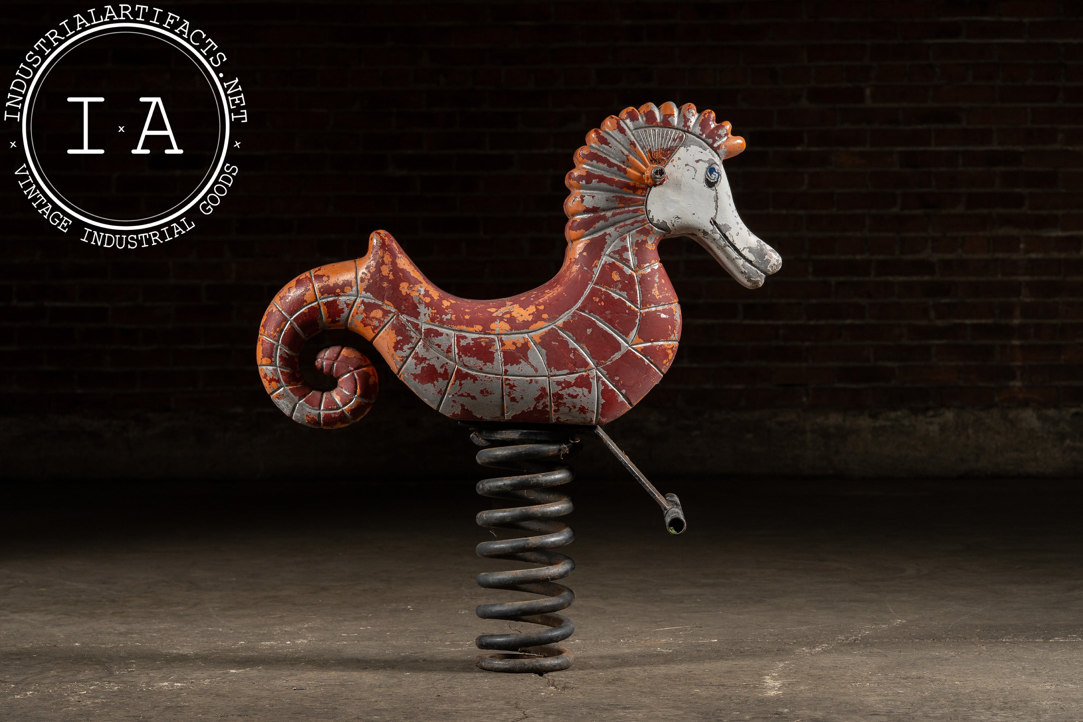 Cat Spring Rider Vintage Seahorse Spring Rider Playground Toy by Mexico Forge ...