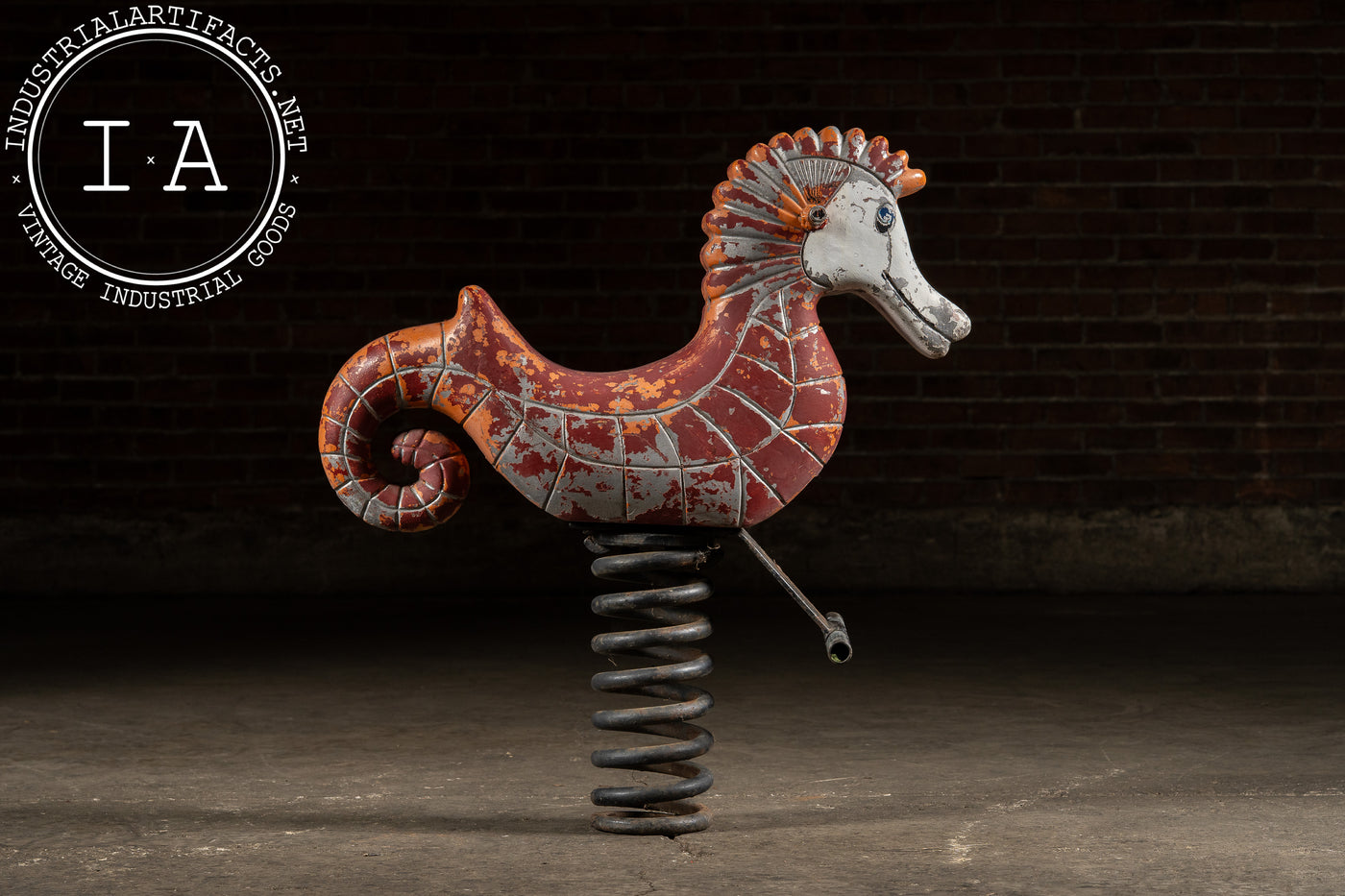 Vintage Seahorse Spring Rider Playground Toy by Mexico Forge