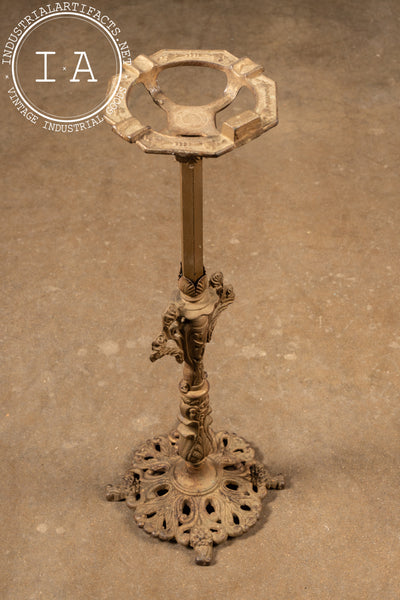 Early 20th Century Cast Brass Ashtray Stand