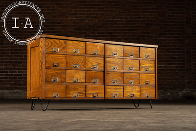 Vintage Oak 24-Drawer Apothecary