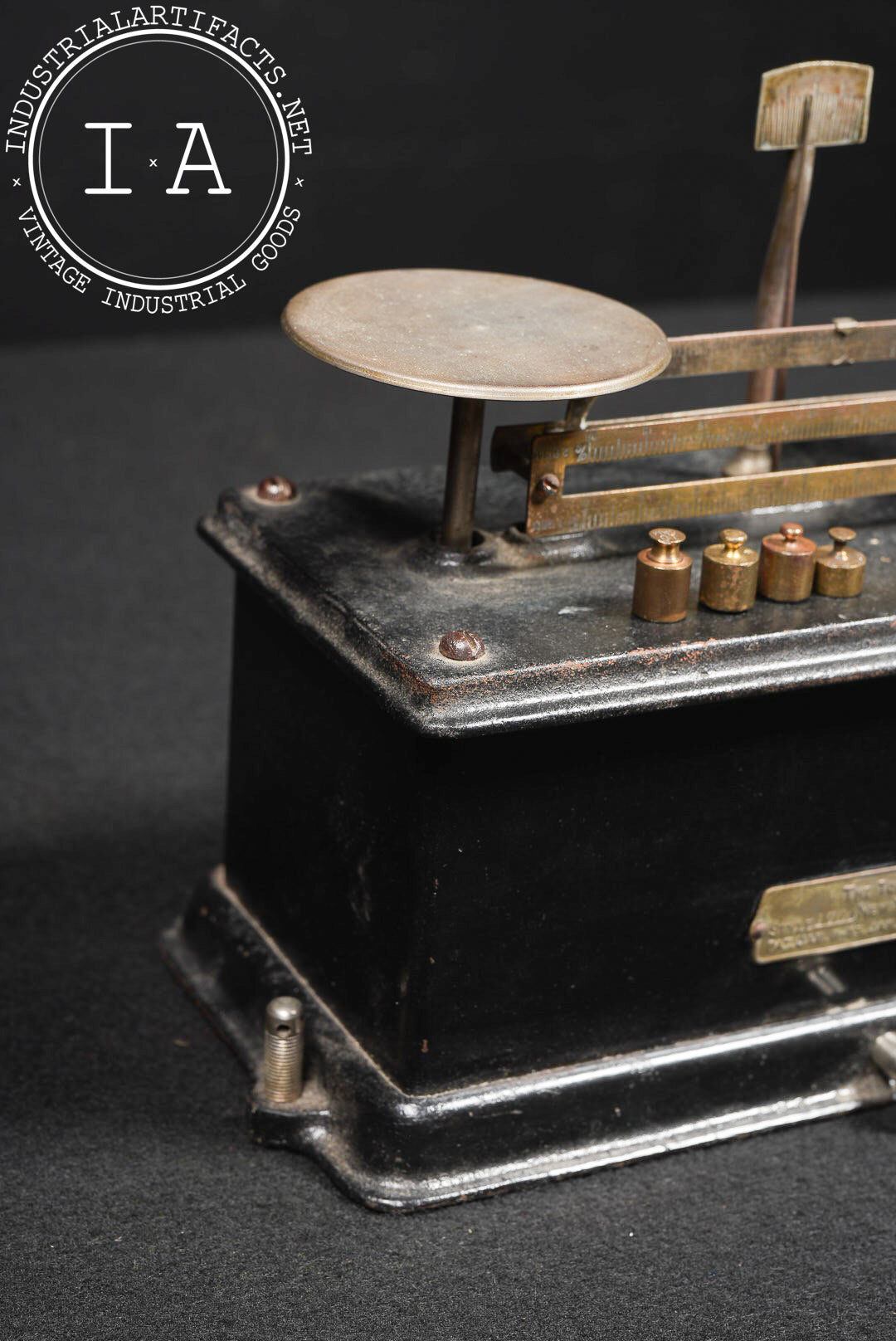 Antique Scientific Balance Scale with Weights