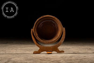 Hand Carved Collapsible Wooden Bowl Folk Art