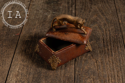 Early 20th Century Leather Wrapped Italian Greyhound Vessel