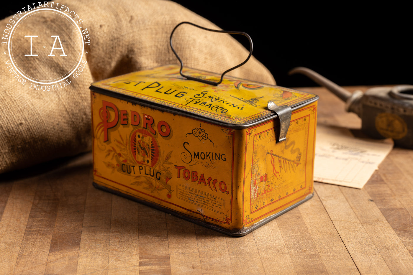 Early 20th Century Pedro Cut Plug Tobacco Box