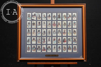 Framed Reproduction "American Indian Chiefs" Tobacco Card Set