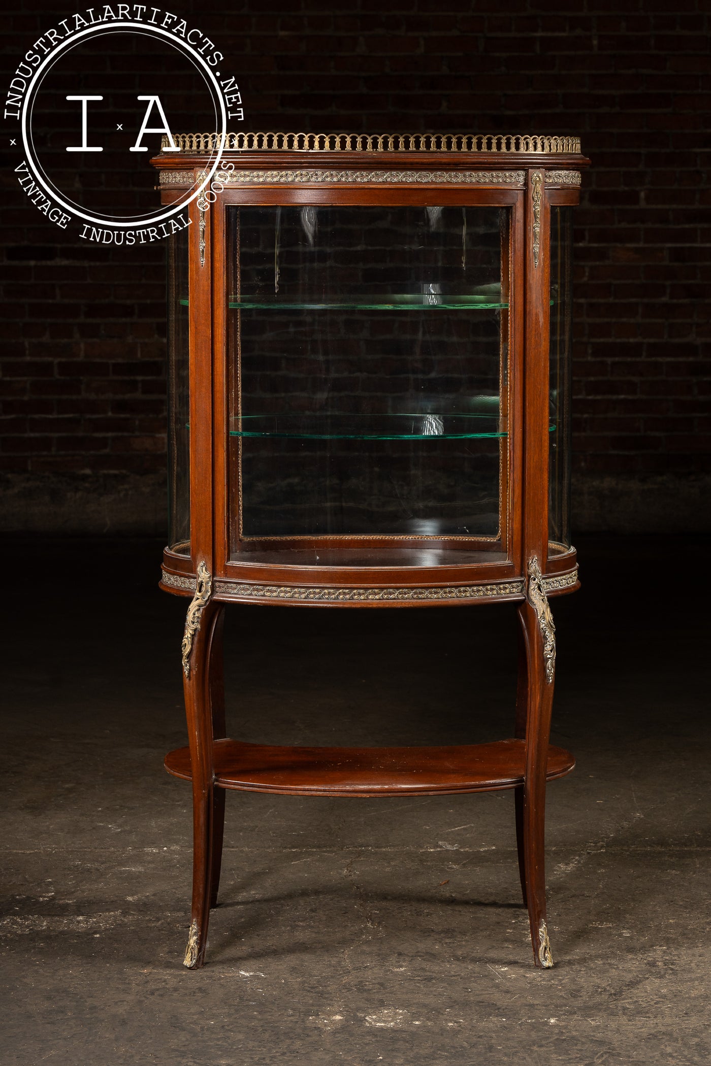 Louis XVI Style Mahogany Curio Cabinet