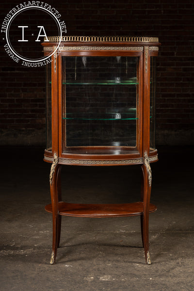 Louis XVI Style Mahogany Curio Cabinet