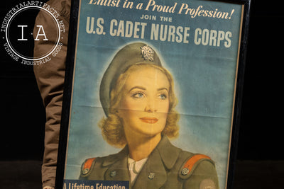 WWII-Era Framed U.S. Cadet Nurse Corps Framed Print Ad