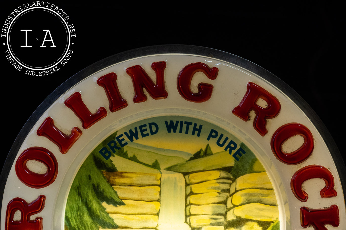 Vintage Rolling Rock Lighted Sign