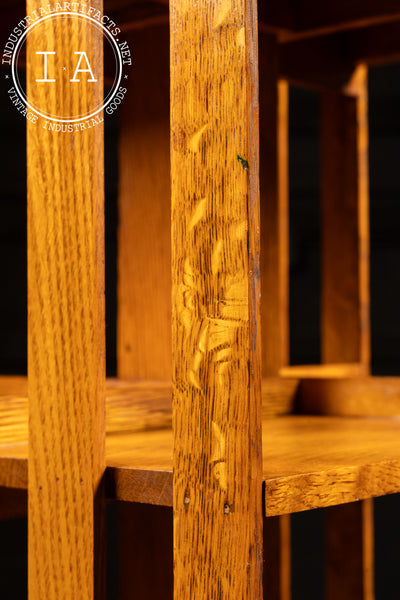 Early 20th Century Danner Revolving Tiger Oak Bookcase