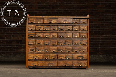 Early Wooden Small Parts Cabinet
