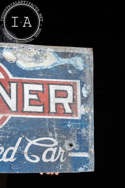 Antique Gardner Motor Car Painted Tin Sign