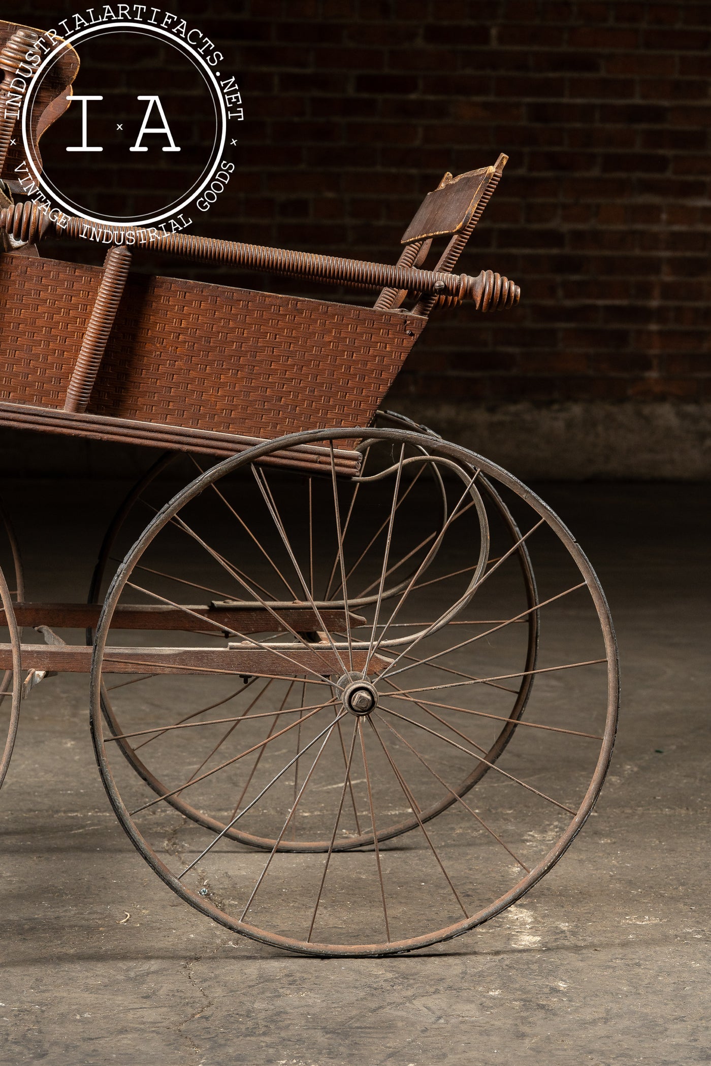 Late 19th Century Oak Baby Carriage by J. S. Ford Johnson