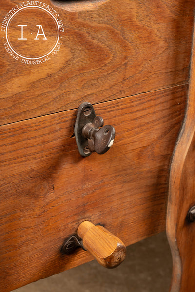 Late 19th Century Self-Standing Wooden Butter Churn