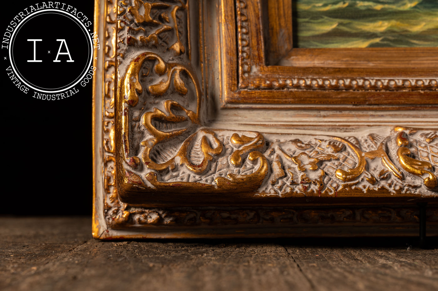 Ship At Sea - Going Left | Framed Oil Painting, Signed