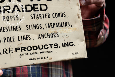 Vintage Dare Nylon Rope Tin Litho Advertising Sign
