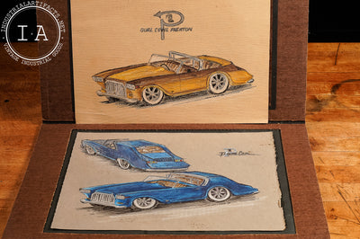 c. 1960s/1970s Pierce-Arrow Spec Concept Drawings