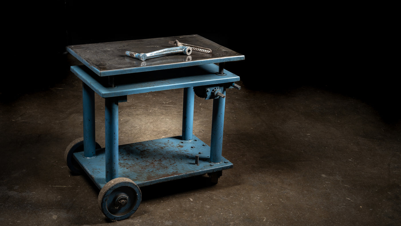 Antique Industrial Crank Table