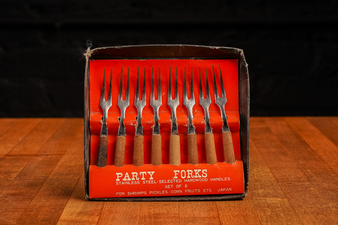 c.1960 Set of 8 Stainless Steel Party Forks