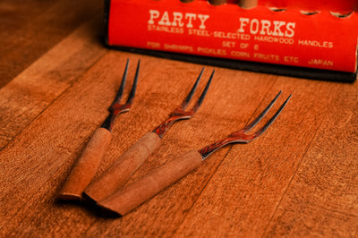 c.1960 Set of 8 Stainless Steel Party Forks