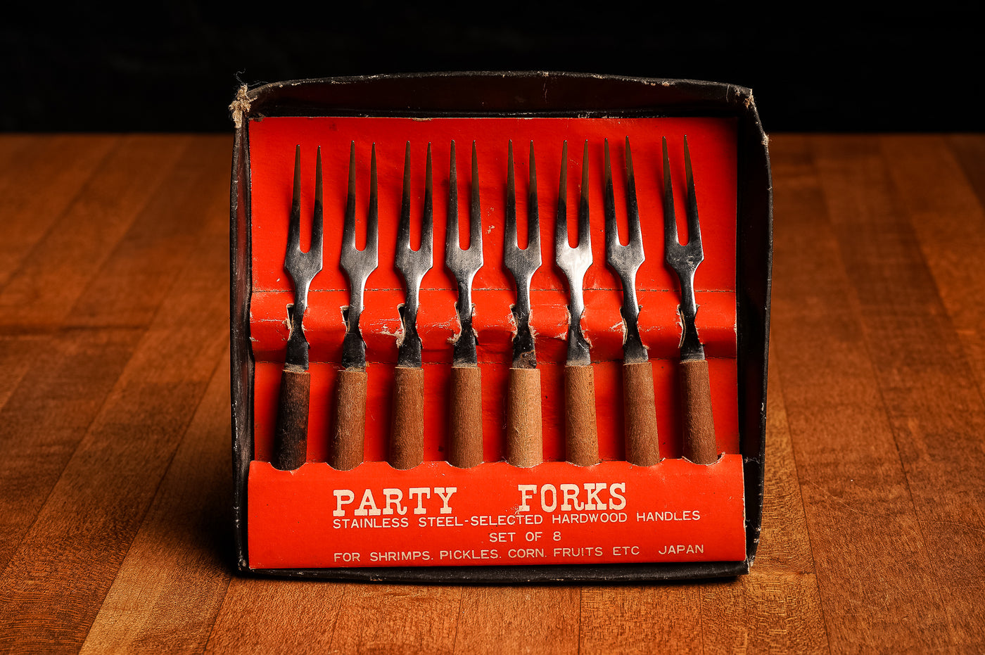 c.1960 Set of 8 Stainless Steel Party Forks