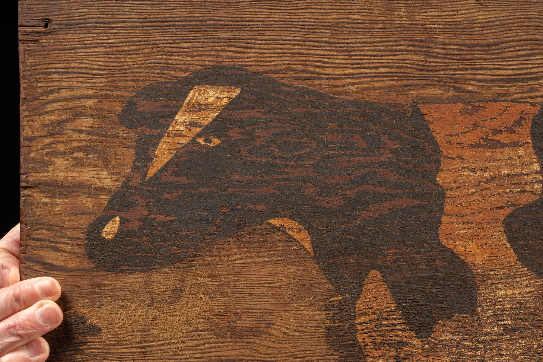 Primitive Hand-Painted Wooden Livestock Sign – Industrial Artifacts